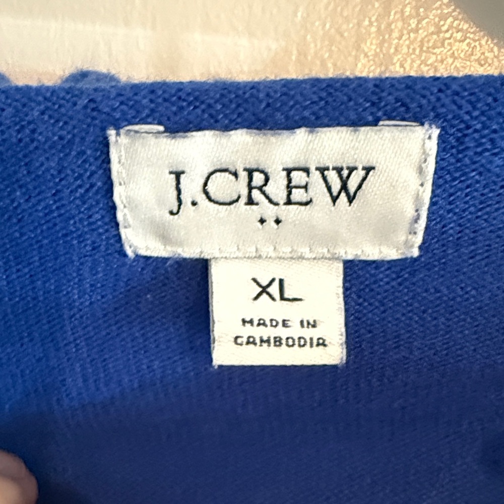 J. Crew Factory Blue Crew Neck Sweater - Picture 2 of 7